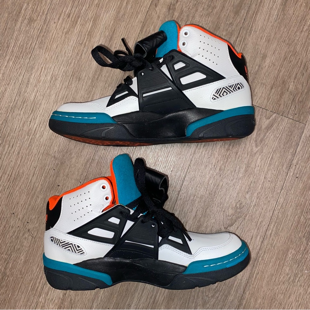 Mens Adidas Mutombo 2 White teal orange size 8.5 - Picture 6 of 12